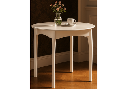 Стол деревянный Woodville Распи круглый 90(120)х90х76 белый