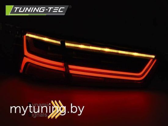 Задние фонари RED WHITE LED BAR SEQ для Audi A6 C7 sedan