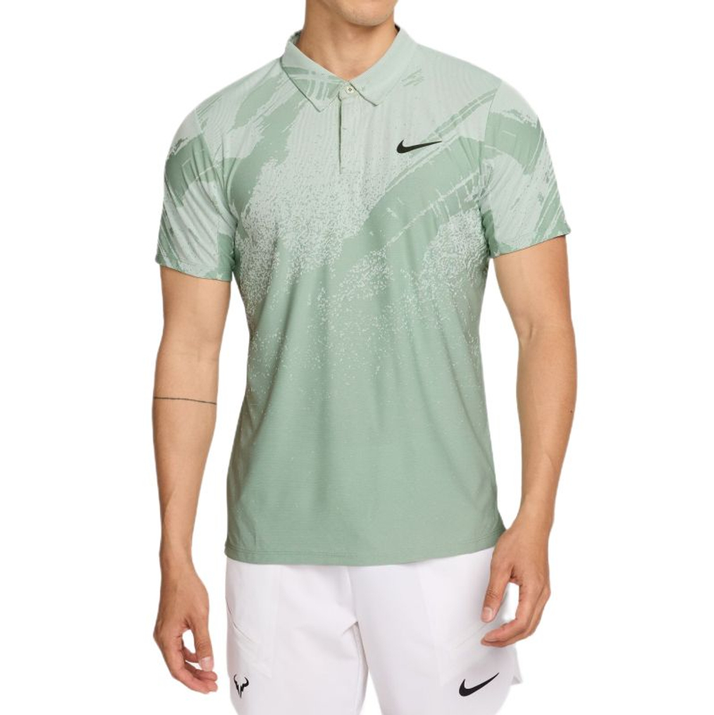 Мужское теннисное поло Nike Court Paris Slam Advantage Dri-Fit Tennis - steam/barely green/black
