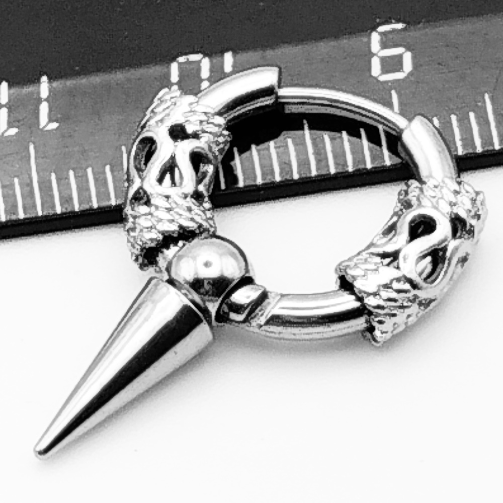 Серьга кольцо (1шт)  диаметр 14мм для пирсинга уха. Медицинская сталь.