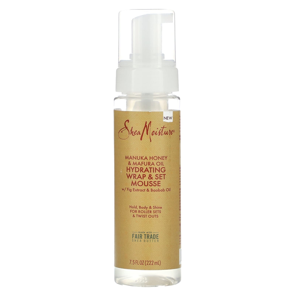 SheaMoisture, Увлажняющее обертывание и набор мусс с экстрактом инжира и маслом баобаба, 222 мл (7,5 жидк. унц.)