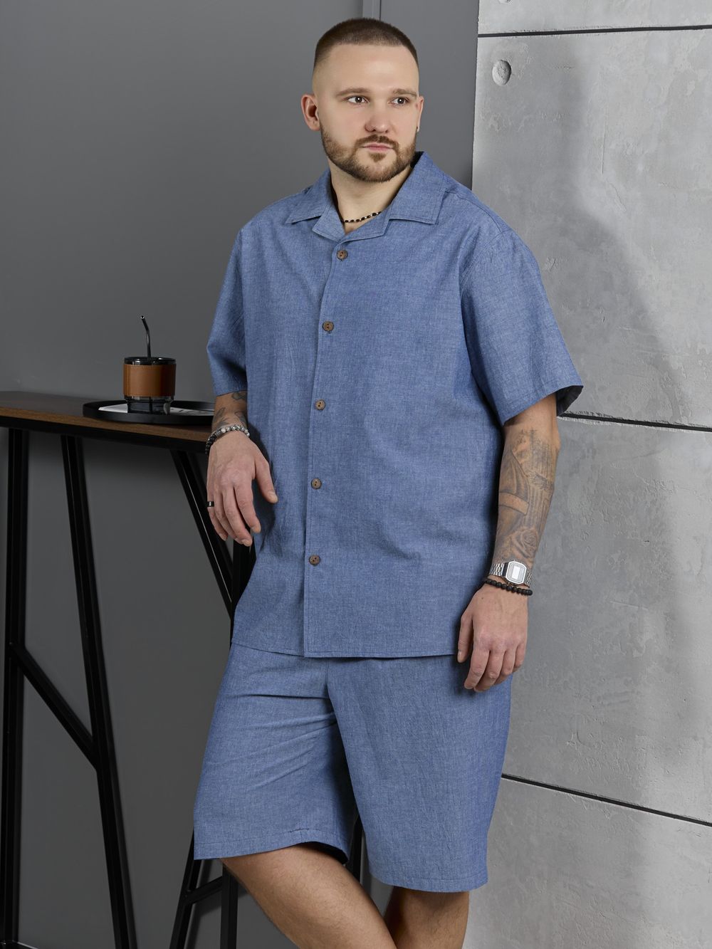 Костюм мужской Аристократ-2 Виотекс ДЖИНСОВЫЙ МЕЛАНЖ