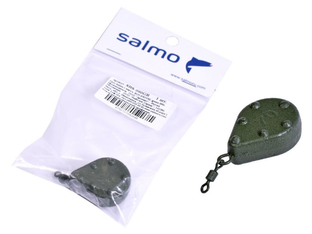 Груз Salmo с вертл. BUN SWIVEL green 90г