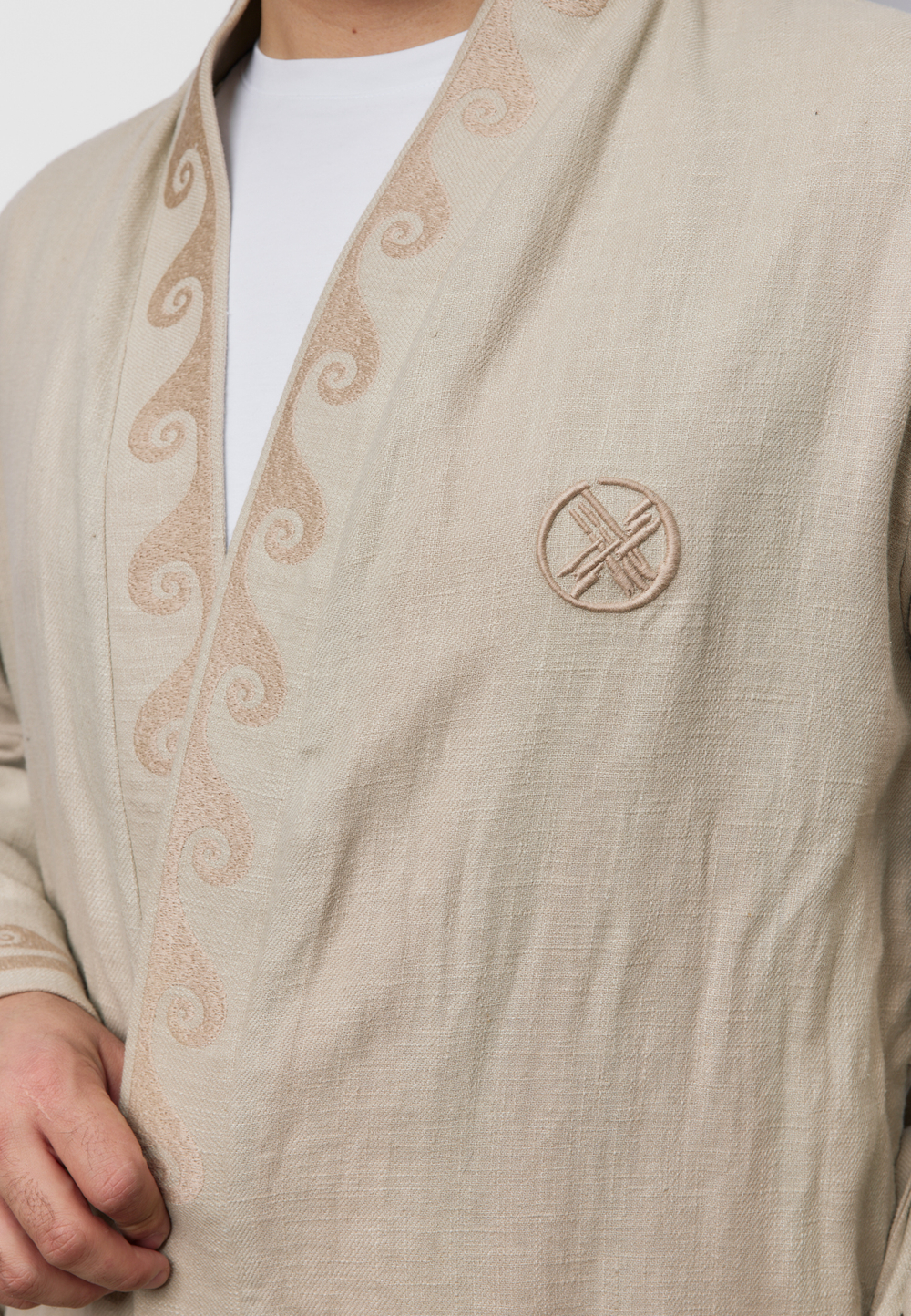 Шапан льняной OYU TOLQYN BEIGE