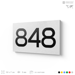 Номер на дверь 848, табличка на дверь для офиса, квартиры, кабинета, аудитории, склада, белая 120х70 мм, Айдентика Технолоджи
