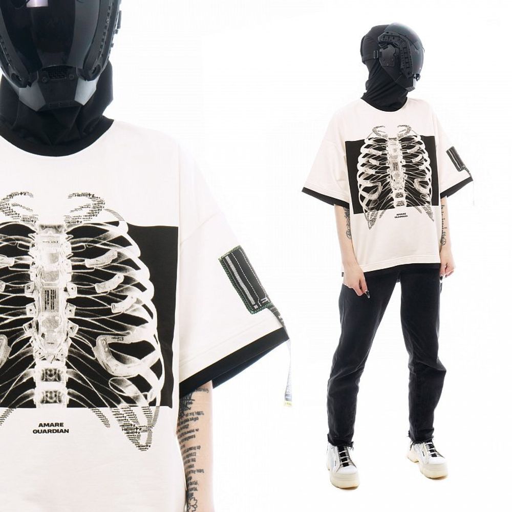 Футболка Heartz «Rays» Layered Kimono Milk