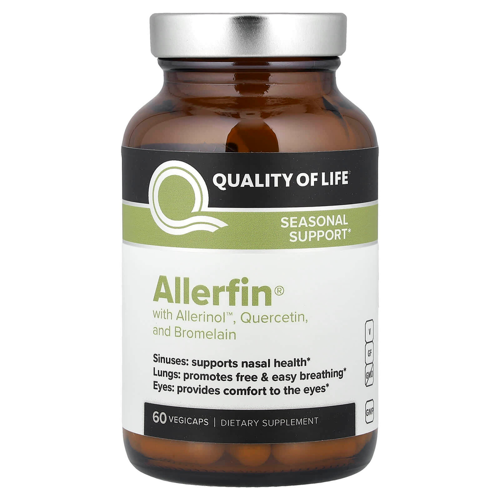 Quality of Life, Allerfin®, 60 растительных капсул