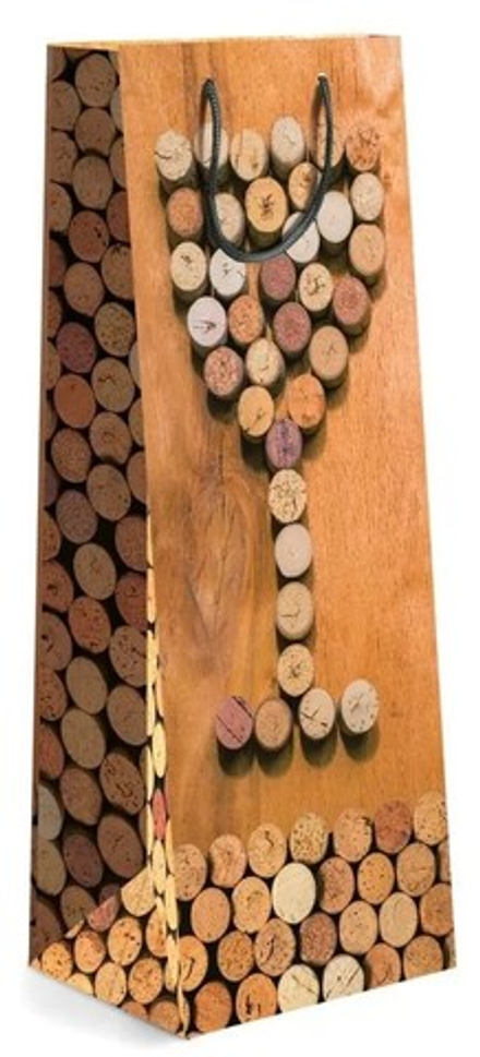 Пакет подарочный для вина, Бокал, 35*14*11 см, 1 шт.