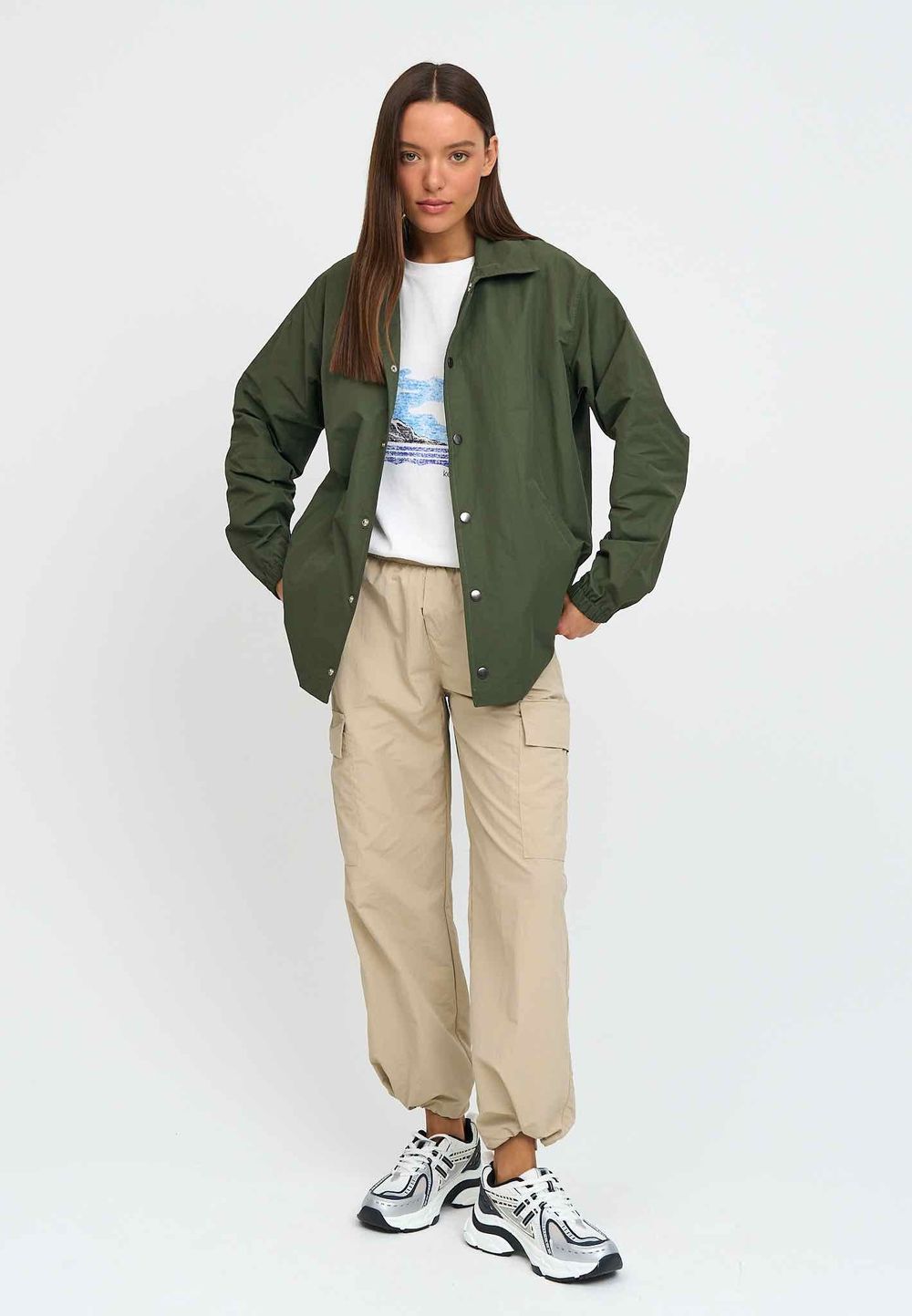 Куртка Kefirmaykifer Коуч Оверсайз хаки