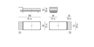 Connery sofa by Minotti Set 5 module 3