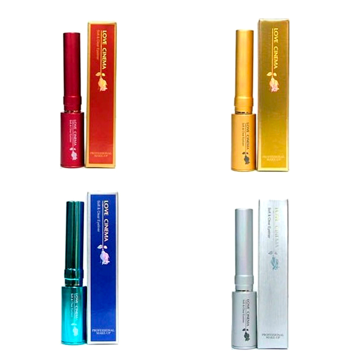 Подводка для век жидкая с кисточкой Love cinema Soft&Clear eyeliner цвет черный (gold) 7 мл