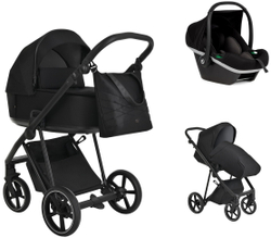 Детская коляска Roan Sol 3 в 1 с автокреслом Tutis Elo Black RSL/1017 Raven