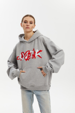 Худи коллаб граффити (серый)