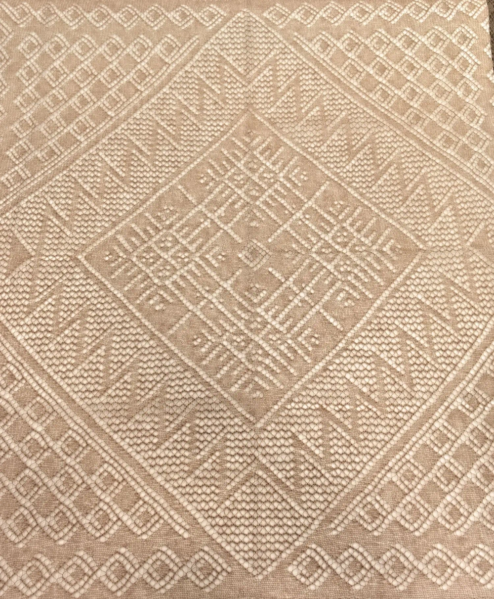 Оренбургский пуховый платок-паутинка А120-29 бежевый