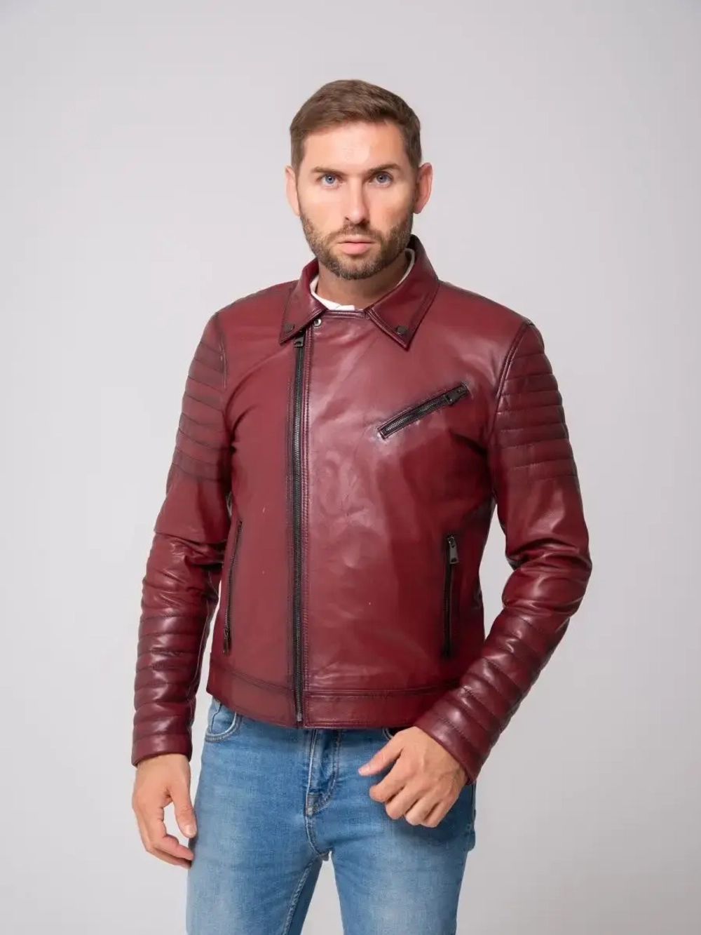 Косуха мужская  кожаная,  куртка мужская