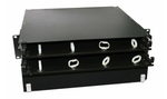 Патч-панель Hyperline FO-19BX-2U-F0-6xSLT-W120H32-EMP, черная, установка в 19'' стойку