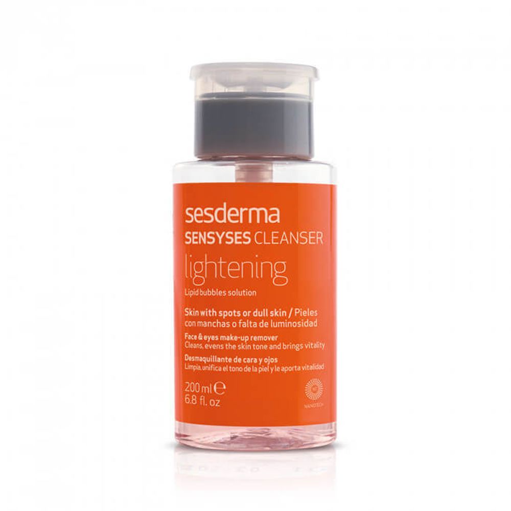 SENSYSES CLEANSER Lightening – Лосьон липосомальный для снятия макияжа для пигментированной и тусклой кожи, 200 мл