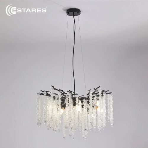 Люстра ROXANA 65 E14х8 R-600x1200-BLACK/CRYSTAL-220-IP20