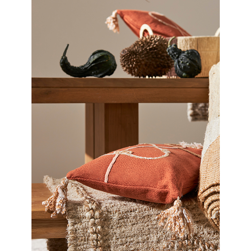 Подушка декоративная терракотового цвета с аппликацией geometry из коллекции ethnic, 30х45 см