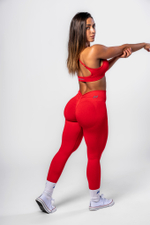 Леггинсы Shaping Seamless High-Waist Leggings MAXIMUM PUSH-UP 302 Красные