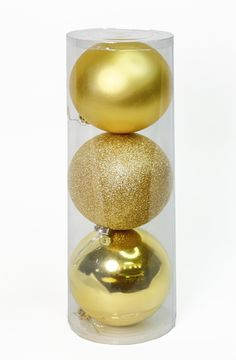 Набор базовых шаров Золото 15см (3шт)