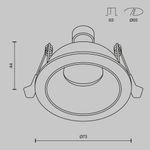 Встраиваемый светильник Technical DL126-GU10-B