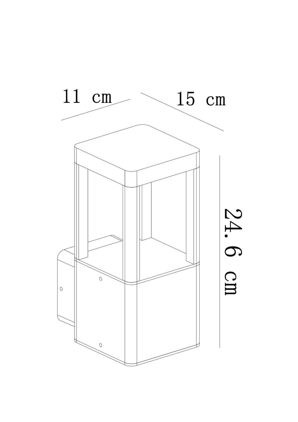 Уличный настенный светодиодный светильник Arte Lamp PHERKAD A2726AL-1BK