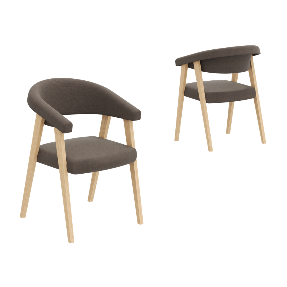 Стул кресло TEKHAS 2, цвет светлое дерево + велюр 232