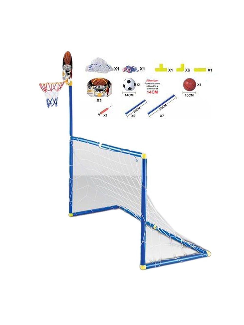 Игровой набор Футбольные ворота 72x36см, футбольный мяч