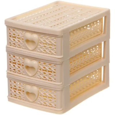 Комод малый «ПАЛЕРМО», цвет бежевый, 3 отделения, 13*9*11,5см