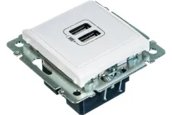 Розетка USB Legrand Valena двойная 1500мА белый 25260