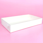 Коробочка для печенья 20х10х3 см белая прямая