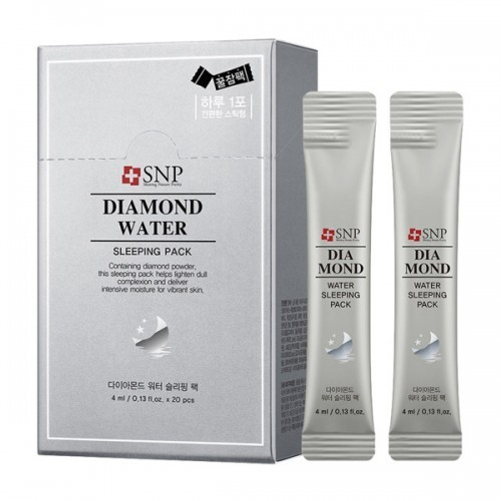 SNP Diamond Water Sleeping Pack увлажняющая ночная маска с алмазной пудрой и гиалуроновой кислотой