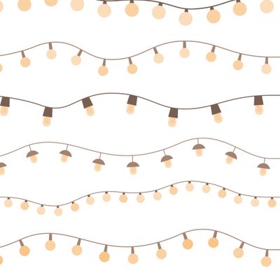 Новогодние лампочки, гирлянды