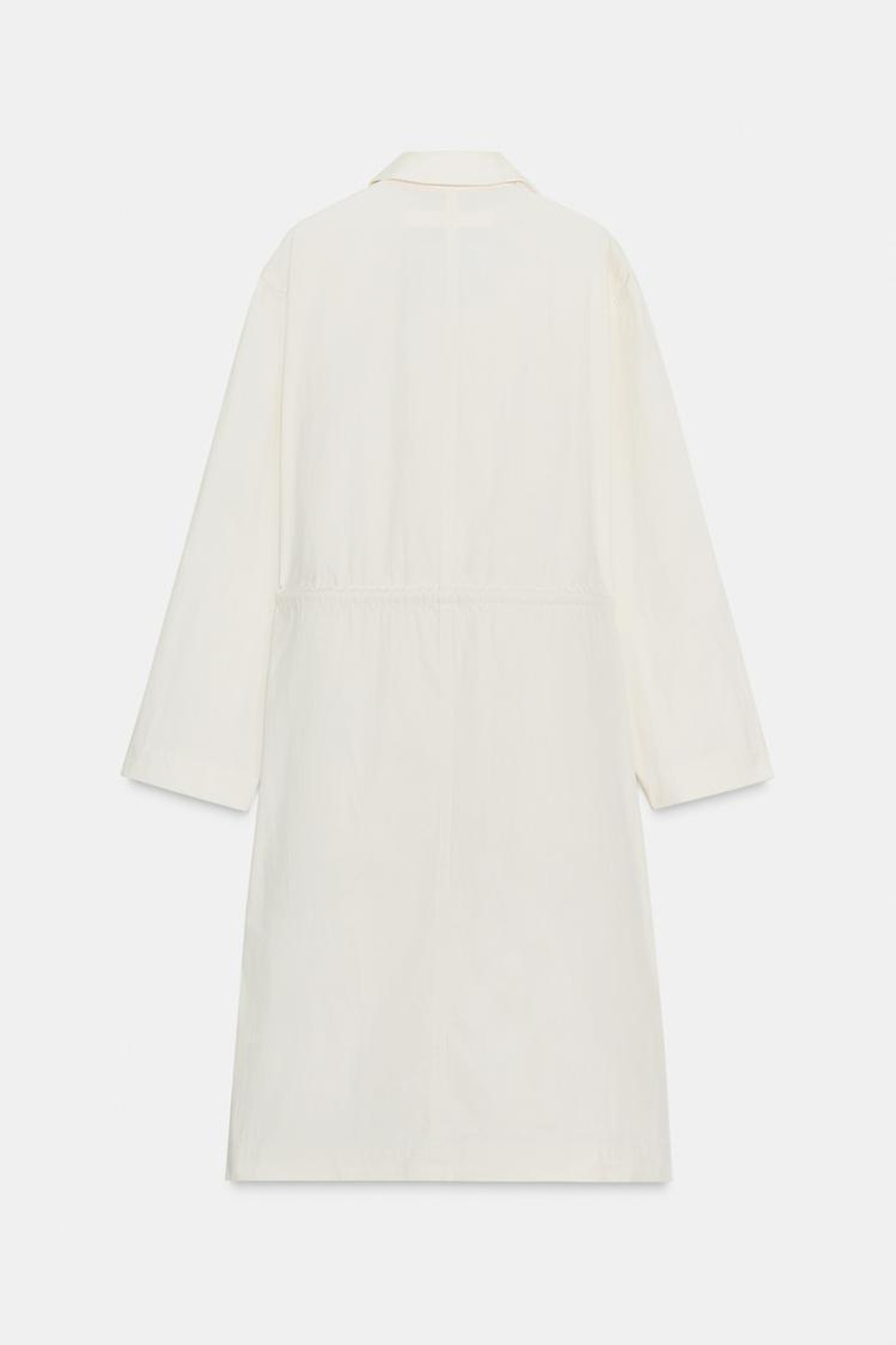 ZARA ТРЕНЧ ОВЕРСАЙЗ — ZW COLLECTION, ЖЕЛТОВАТО-БЕЛЫЙ