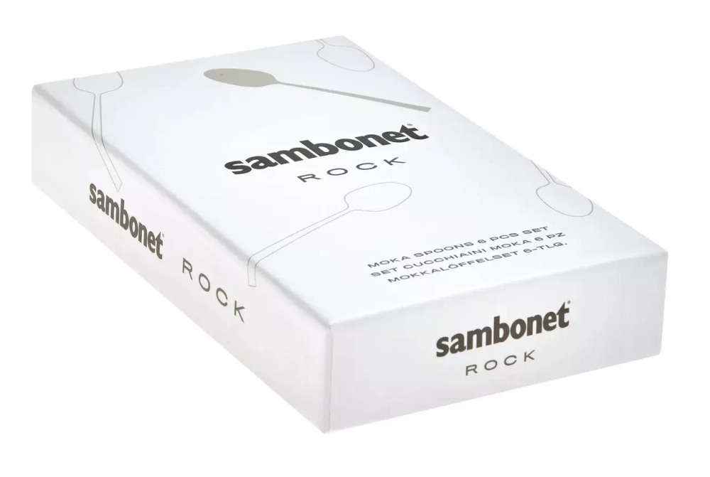 Sambonet - Набор из 6 ложек Rock для эспрессо. / артикул   52562A37  / GTIN 8014808181740