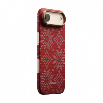 Чехол Pitaka Threads of Winter Ultra-Slim для iPhone 17 Air, красный