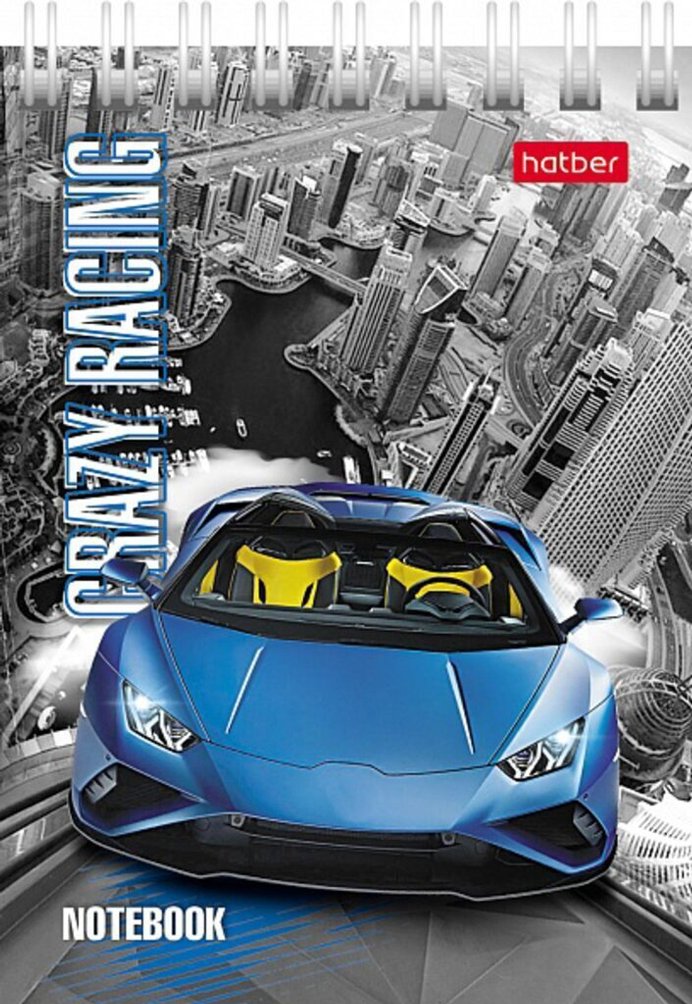 Блокнот А7 40л гребень "Автопанорама" клетка