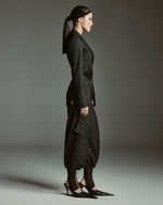 Бриджи из шерти в полоску М, Серые