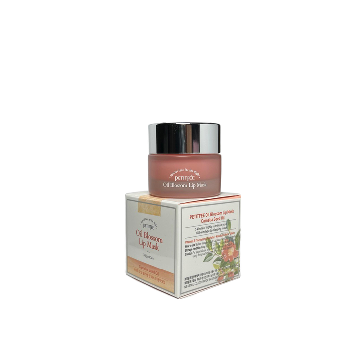 Маска для губ Petitfee Oil Blossom ночная с маслом камелии Camelia Seed Oil Lip Mask 15 г