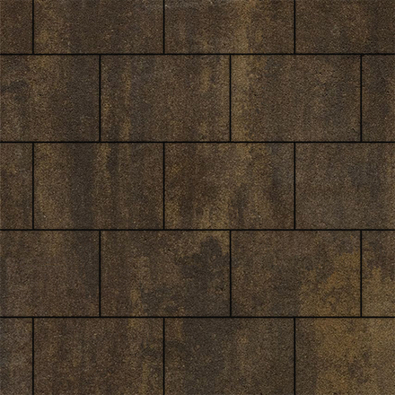 Тротуарная плитка ПРЯМОУГОЛЬНИК 300х200 мм - Листопад гранит Мокко