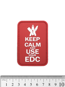 Шеврон Keep Calm and Use Your EDC PVC. Красный