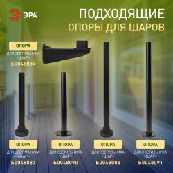 Садово-парковый светильник ЭРА НТУ 02-60-201 шар опаловый призма на опору / кронштейн IP44 Е27 max60Вт d200mm | Садово-парковые светильники