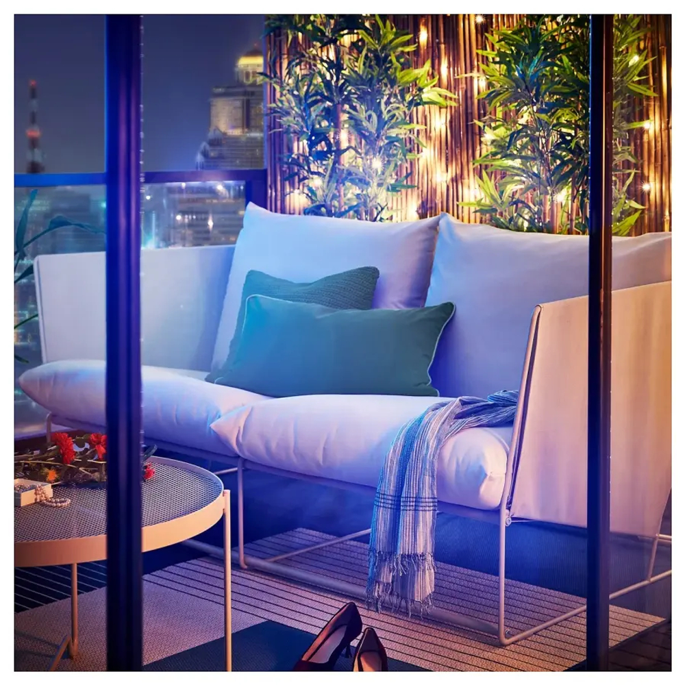 Диван садовый - IKEA HAVSTEN, 76х179 см, белый/серый, ХАВСТЕН ИКЕА