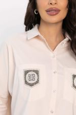 Рубашка с карманами Аристократка (бежевая) Б14357-10М LT Collection