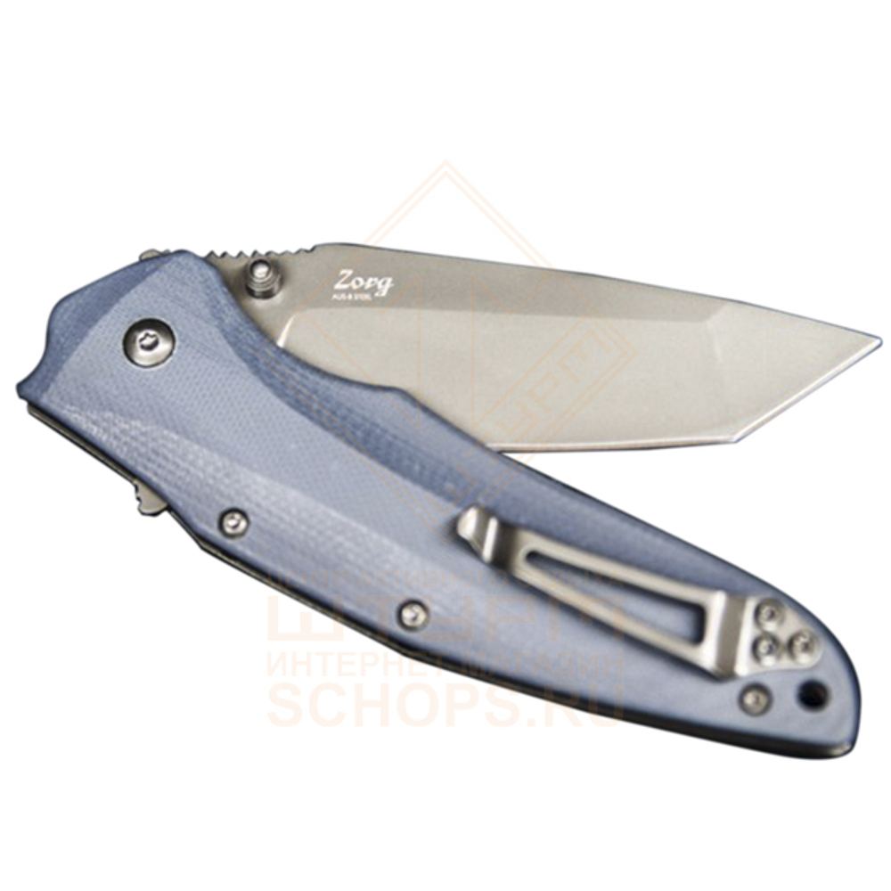 Нож складной Kizlyar Supreme Zorg AUS-8 G10, Black/Stonewash