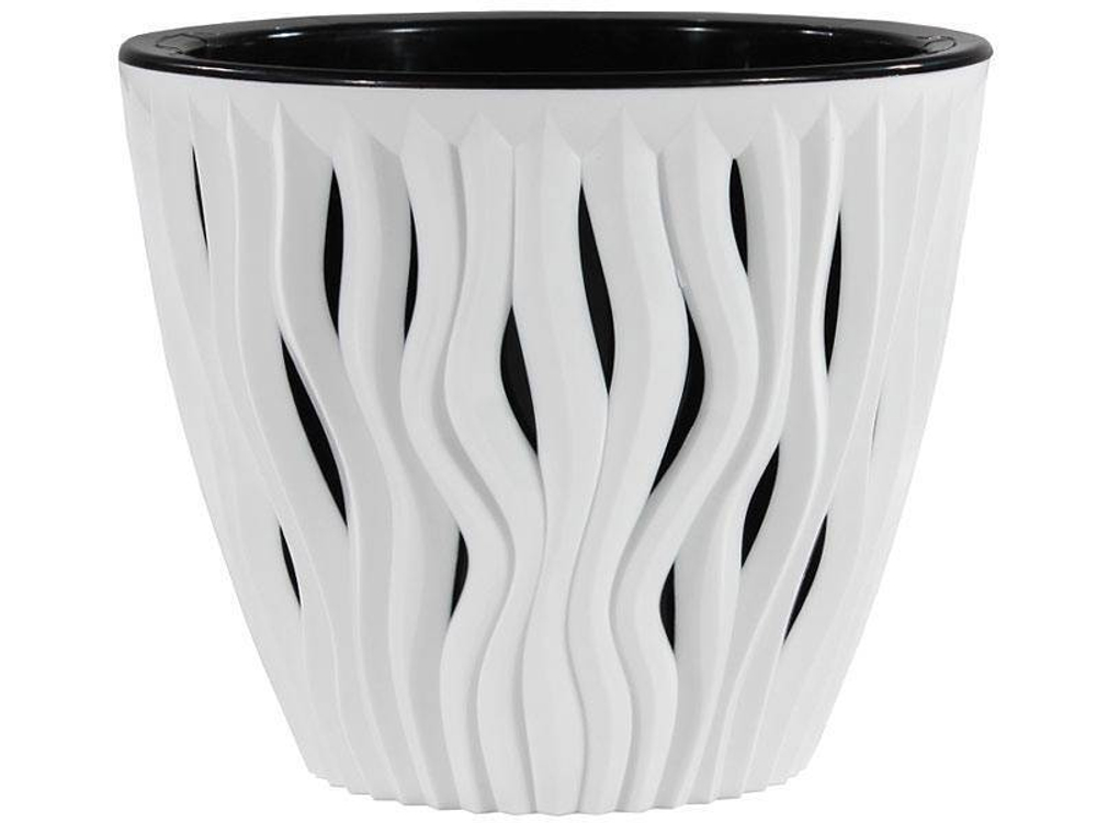 Кашпо Вдохновение 5,7л белый/черный