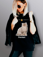 Футболка персидская кошка