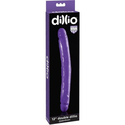 Фаллоимитатор двусторонний PipeDream Dillio 12 Double (Цвет: фиолетовый)