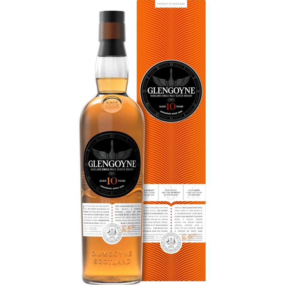 Виски Glengoyne Highland Single Malt Scotch Whisky 10 Y.O. 0,7 л. В подарочной коробке